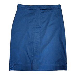 CHARTER CLUB Solid All Dark Blue Strraight Pencil Skirt Womens Size 8